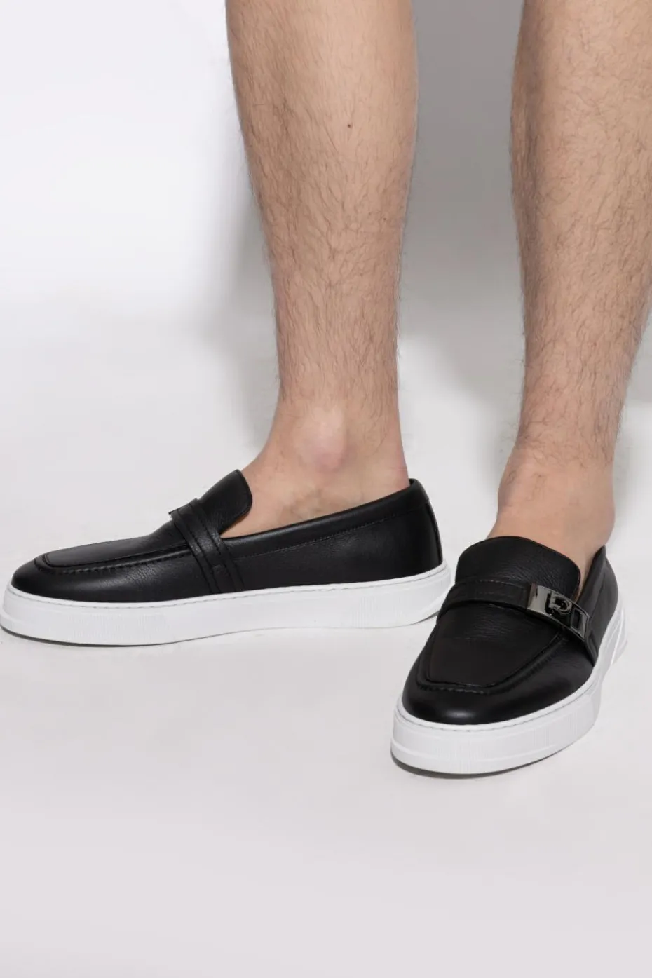 FERRAGAMO CZARNY Buty `Brad`