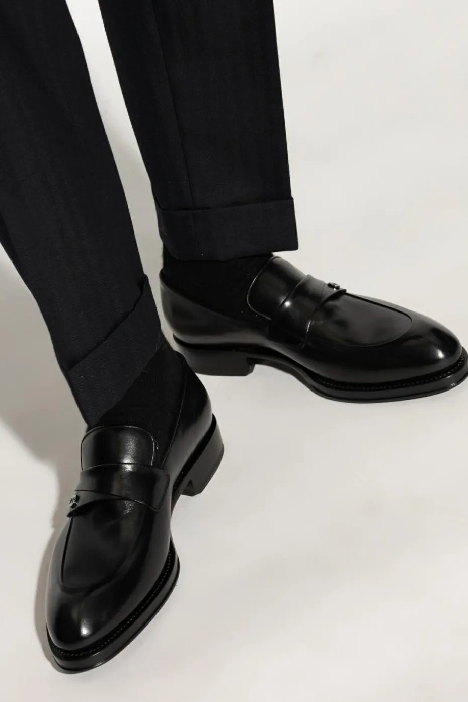 FERRAGAMO CZARNY Buty `Cantore`