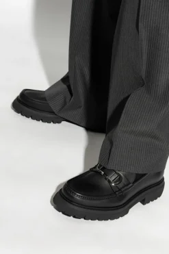 FERRAGAMO CZARNY Buty `Cocoon` typu `loafers`