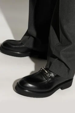 FERRAGAMO CZARNY Buty `Fiorello` typu `loafers`