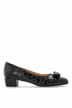 FERRAGAMO CZARNY Buty na obcasie `Vara`