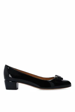 FERRAGAMO CZARNY BUTY NA OBCASIE 'VARA'