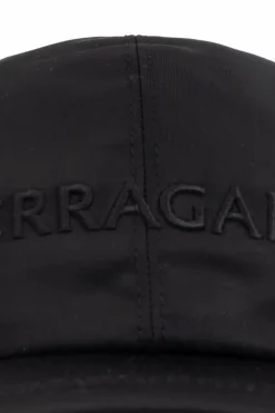 FERRAGAMO CZARNY Czapka z daszkiem z logo
