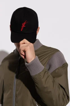 FERRAGAMO CZARNY Czapka z daszkiem