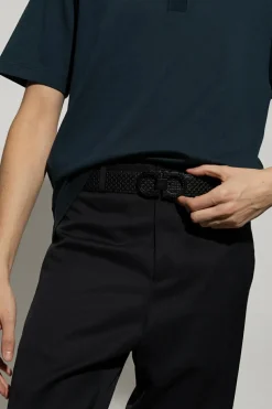 FERRAGAMO CZARNY Dwustronny pasek