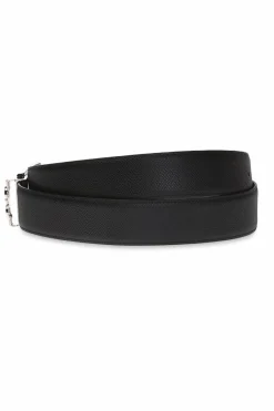 FERRAGAMO CZARNY Dwustronny pasek z logo