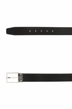 FERRAGAMO CZARNY Dwustronny pasek z logo