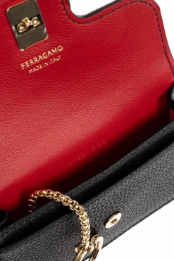 FERRAGAMO CZARNY Etui na karty