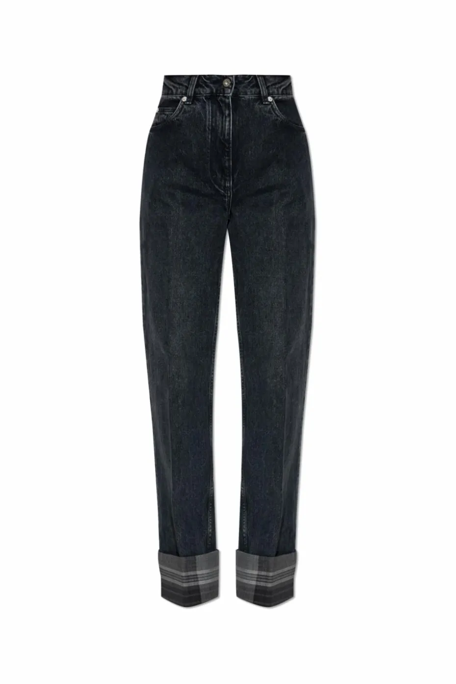 FERRAGAMO CZARNY Jeansy z prostymi nogawkami