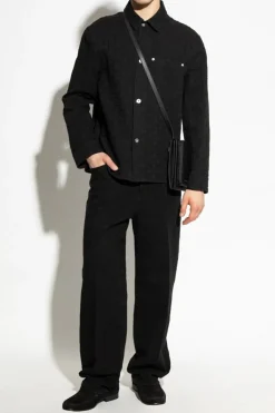 FERRAGAMO CZARNY Jeansy z monogramem