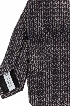 FERRAGAMO CZARNY Jedwabny krawat