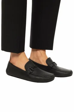FERRAGAMO CZARNY Mokasyny ‘Front 4’