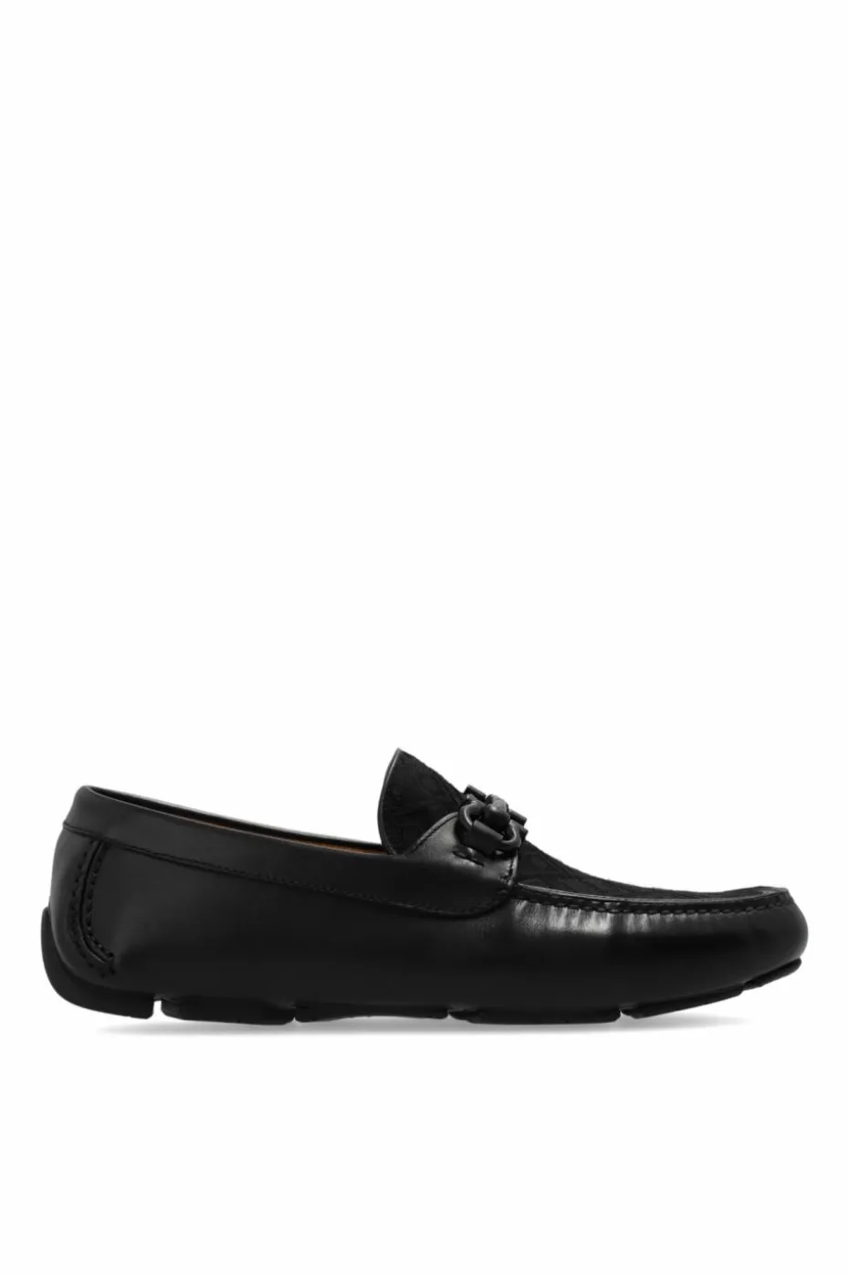 FERRAGAMO CZARNY Mokasyny `Parigi`