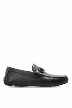 FERRAGAMO CZARNY Mokasyny `Parigi New`