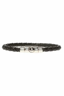 FERRAGAMO CZARNY Pleciona bransoleta