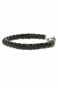 FERRAGAMO CZARNY Pleciona bransoleta