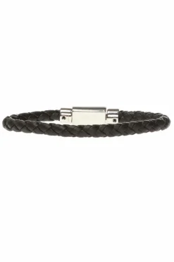 FERRAGAMO CZARNY Pleciona bransoleta