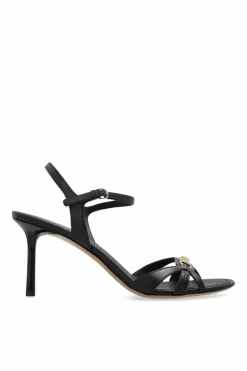 FERRAGAMO CZARNY Sandały na obcasie `Dasy`