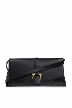 FERRAGAMO CZARNY Skórzana torba na ramię