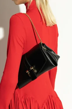 FERRAGAMO CZARNY Skórzana torba na ramię