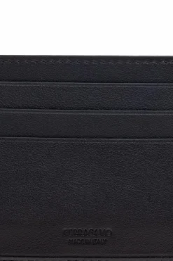 FERRAGAMO CZARNY Skórzane etui na karty
