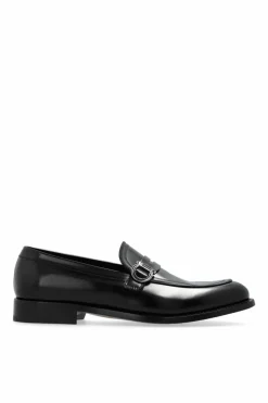FERRAGAMO CZARNY Skórzane buty `Canada`