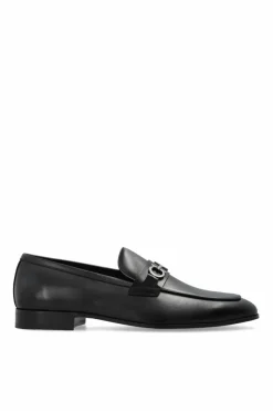 FERRAGAMO CZARNY Skórzane buty `Balty`