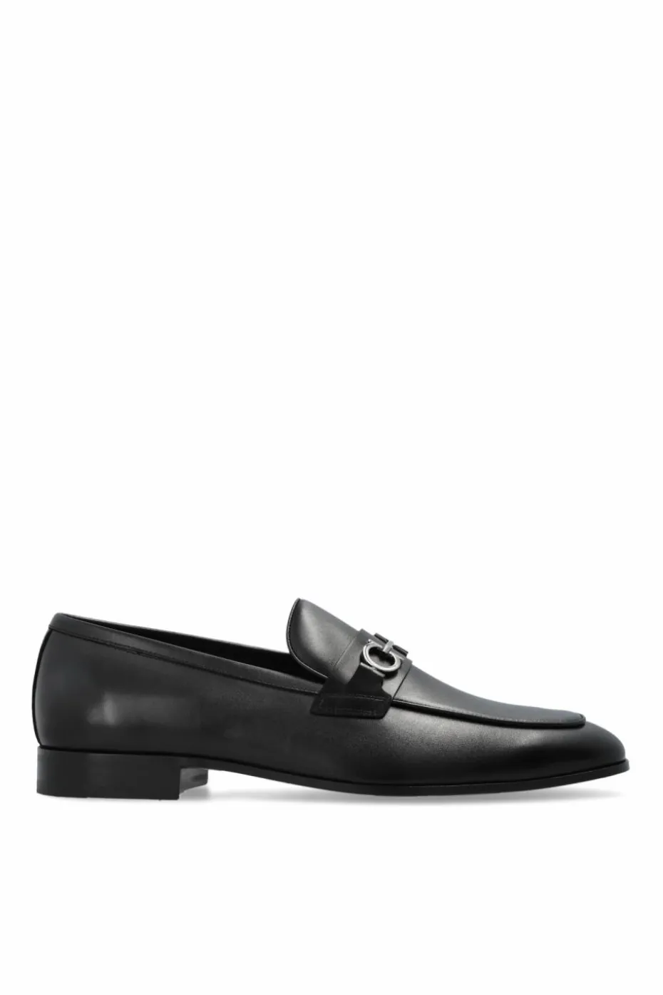 FERRAGAMO CZARNY Skórzane buty `Balty`