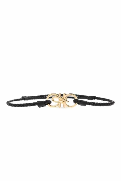 FERRAGAMO CZARNY Skórzany pasek