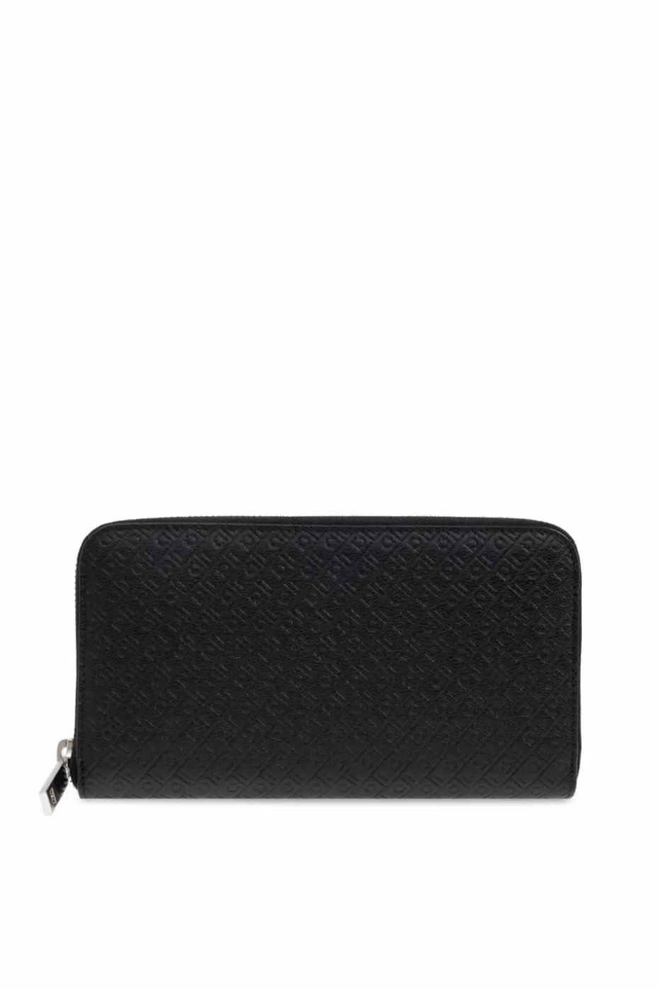 FERRAGAMO CZARNY Skórzany portfel