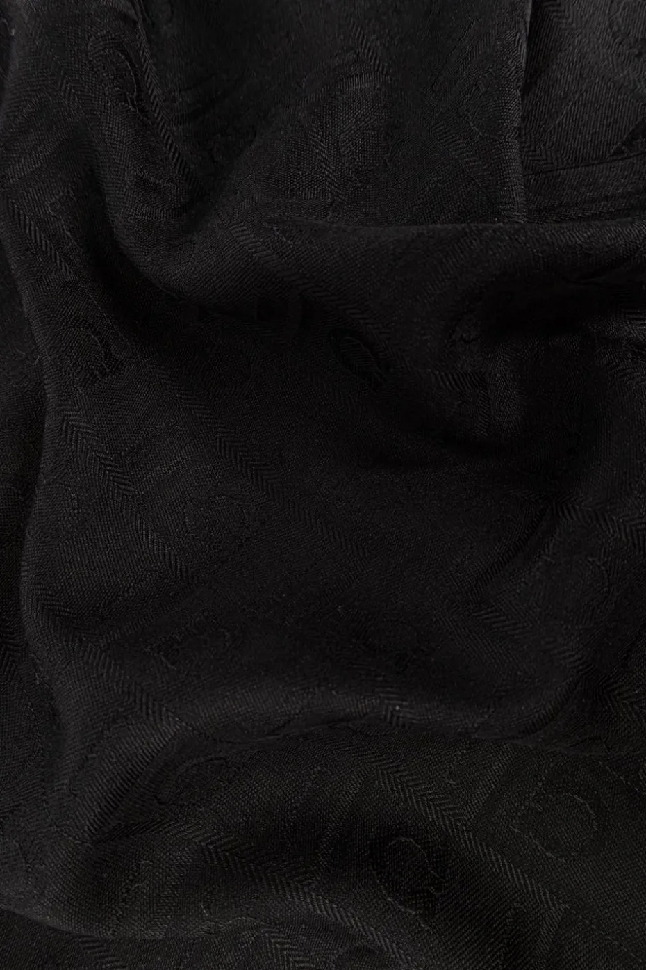FERRAGAMO CZARNY Szal z monogramem