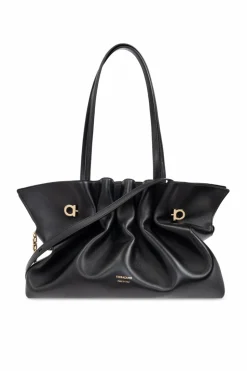 FERRAGAMO CZARNY Torba na ramię `Pierc Medium`