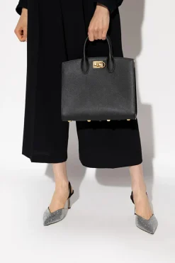 FERRAGAMO CZARNY Torba na ramię ‘The Studio Medium’