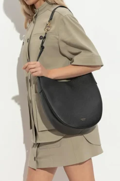 FERRAGAMO CZARNY Torba na ramię `Noth-South Hobo Medium`