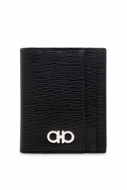 FERRAGAMO CZARNY Zestaw: etui na dokumenty, etui na karty