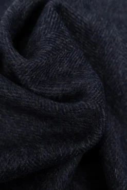 FERRAGAMO GRANATOWY Kaszmirowy szal