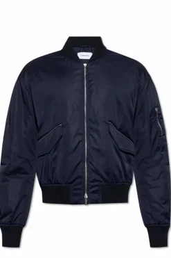 FERRAGAMO GRANATOWY Kurtka typu `bomberka`