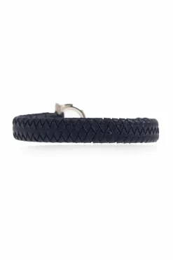 FERRAGAMO GRANATOWY Skórzana bransoleta