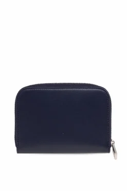 FERRAGAMO GRANATOWY Skórzany portfel