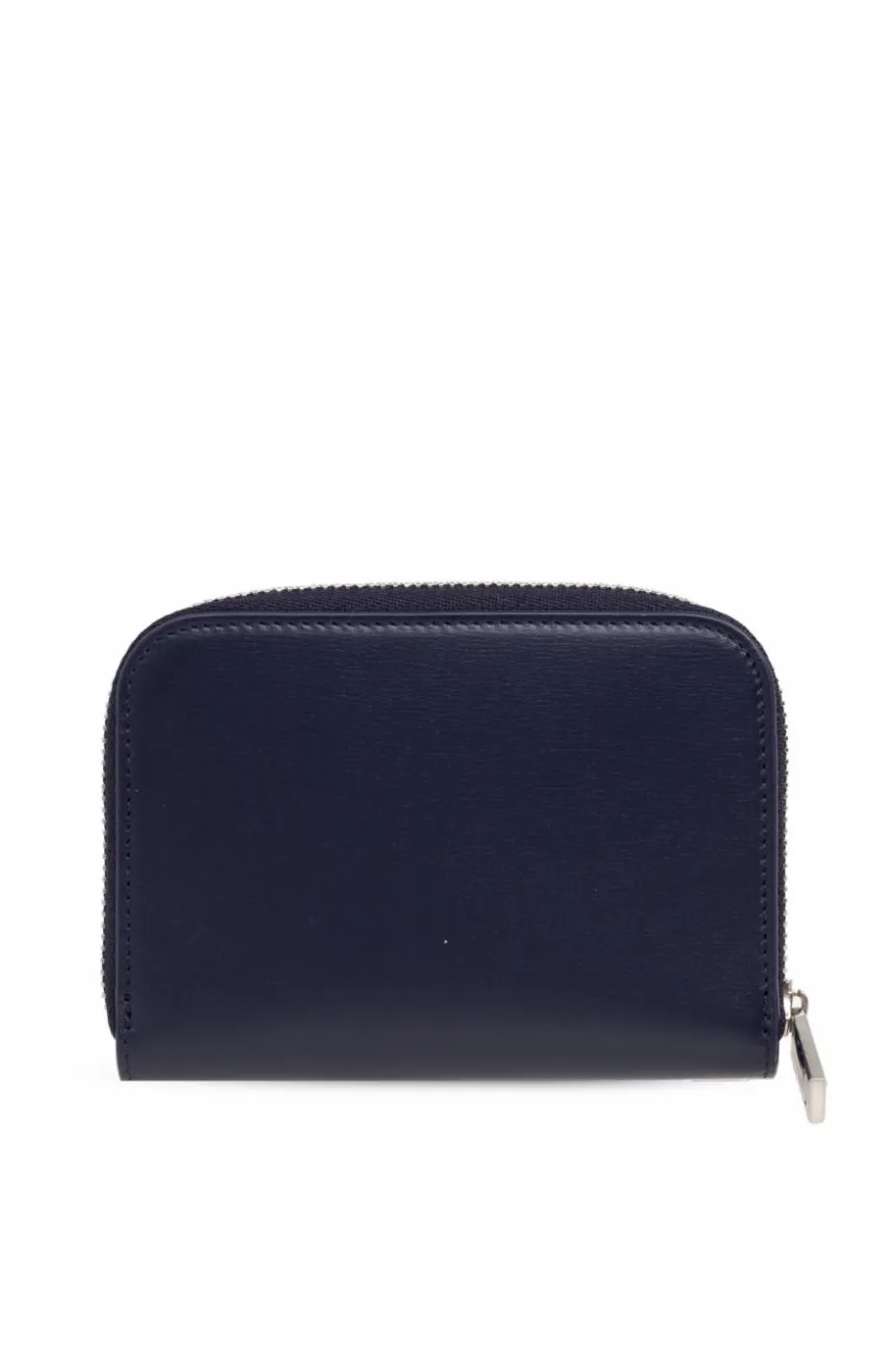 FERRAGAMO GRANATOWY Skórzany portfel