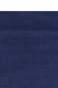 FERRAGAMO GRANATOWY Szal z monogramem