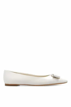 FERRAGAMO kremowy Baleriny ‘Zea’