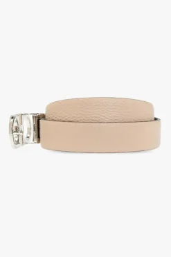 FERRAGAMO kremowy Dwustronny pasek