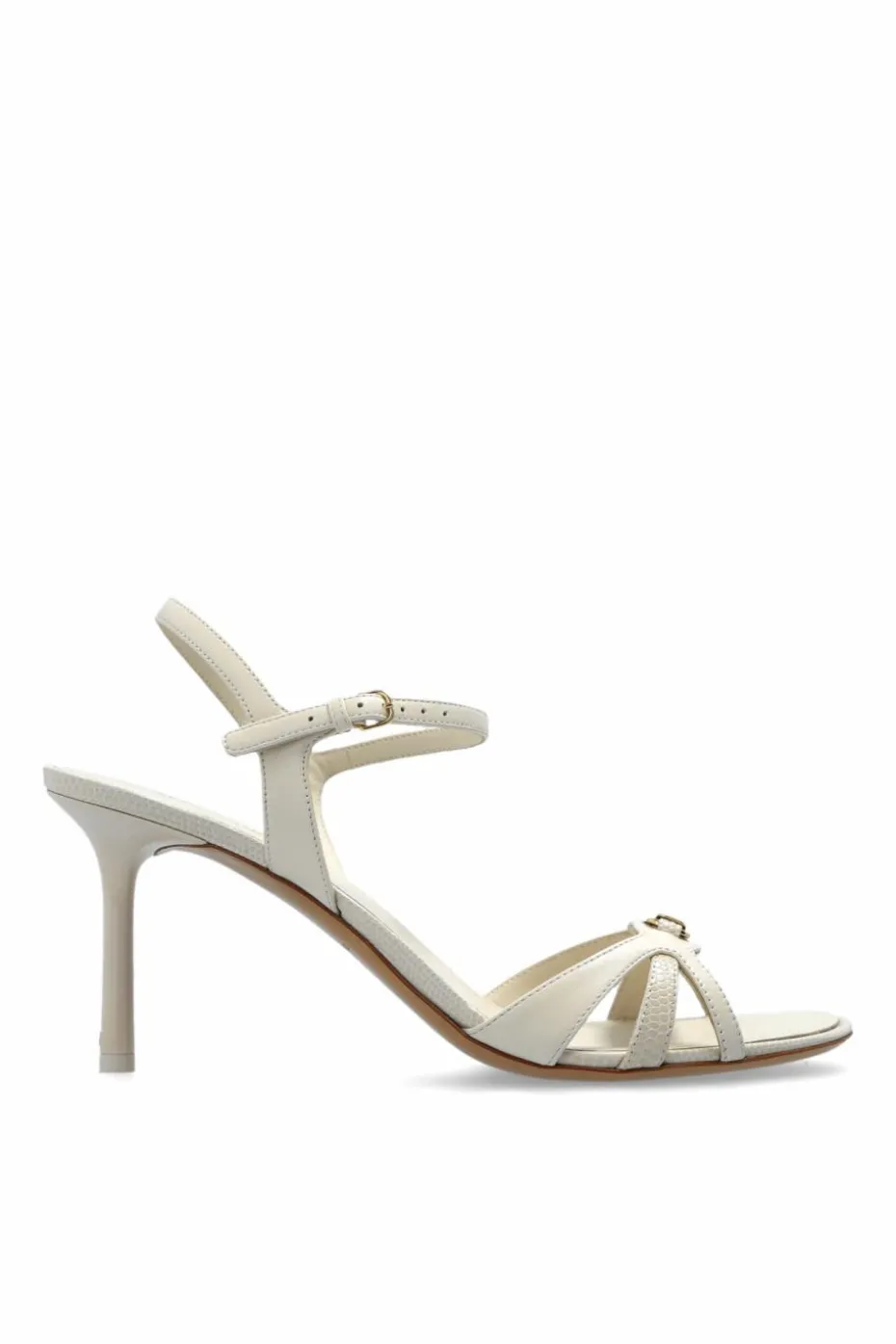 FERRAGAMO kremowy Sandały na obcasie `Dasy`