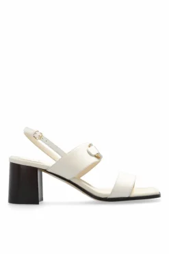 FERRAGAMO kremowy Sandały na obcasie ‘Lou’
