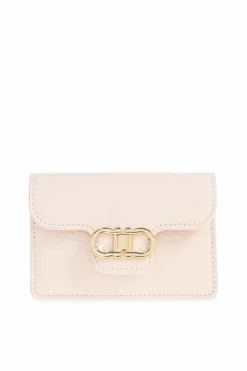 FERRAGAMO kremowy Skórzane etui na karty