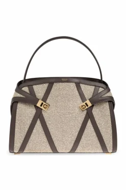 FERRAGAMO kremowy Torba do ręki `Hug`