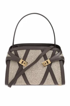 FERRAGAMO kremowy Torba do ręki `Hug`