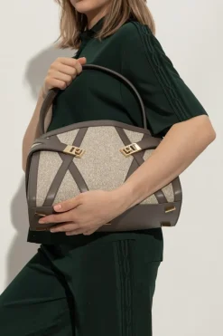 FERRAGAMO kremowy Torba do ręki `Hug`