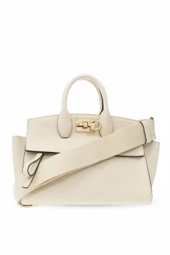 FERRAGAMO kremowy Torba na ramię ‘The Studio Small’